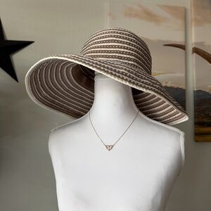 David and Young Brown and Cream Striped Hat